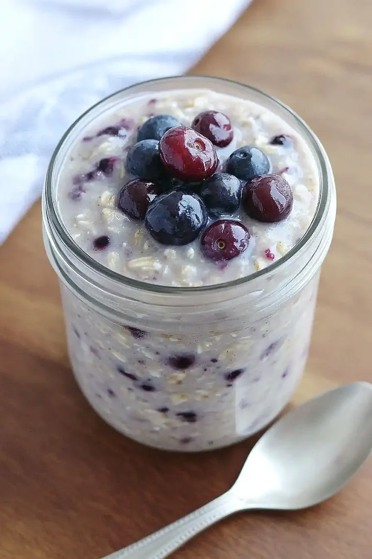 overnight huckleberry oatmeal