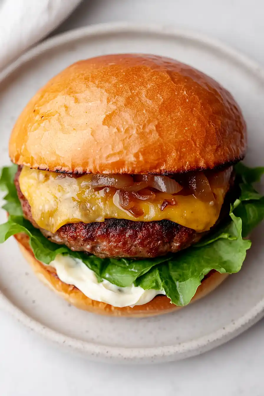 smash burger with aioli