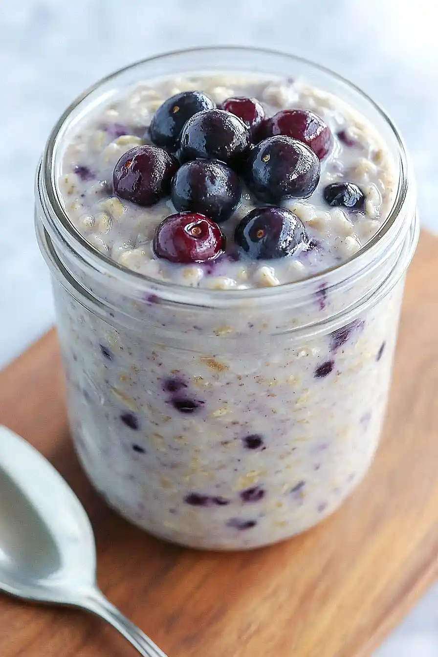 overnight huckleberry oatmeal