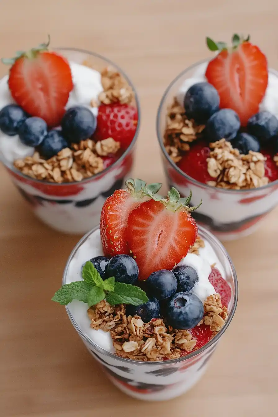 fruit and yogurt parfaits