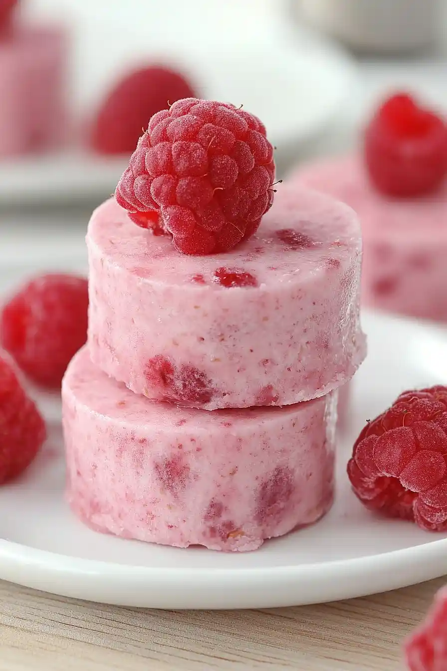 raspberry yogurt bites