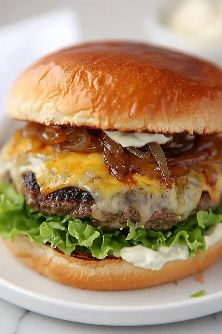 smash burger with aioli