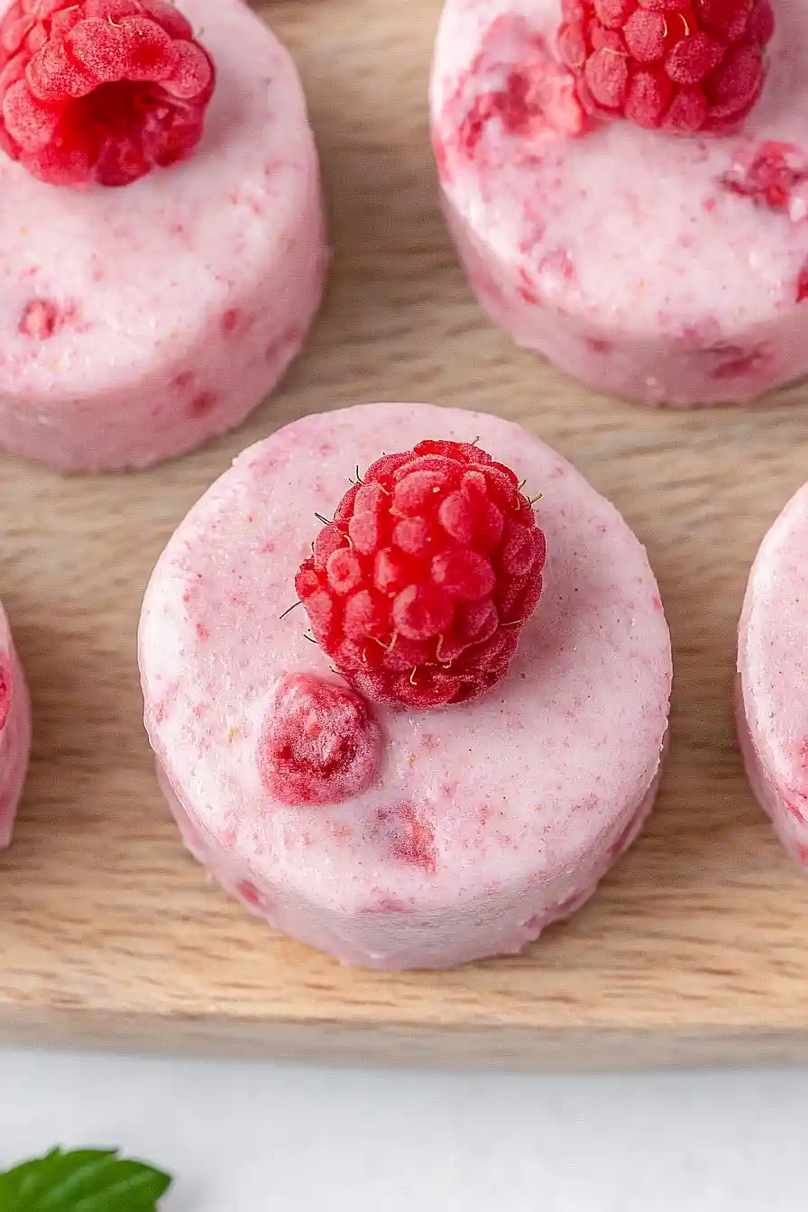 raspberry yogurt bites