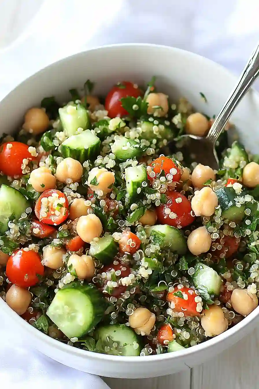 quinoa tabbouleh salad with chickpeas