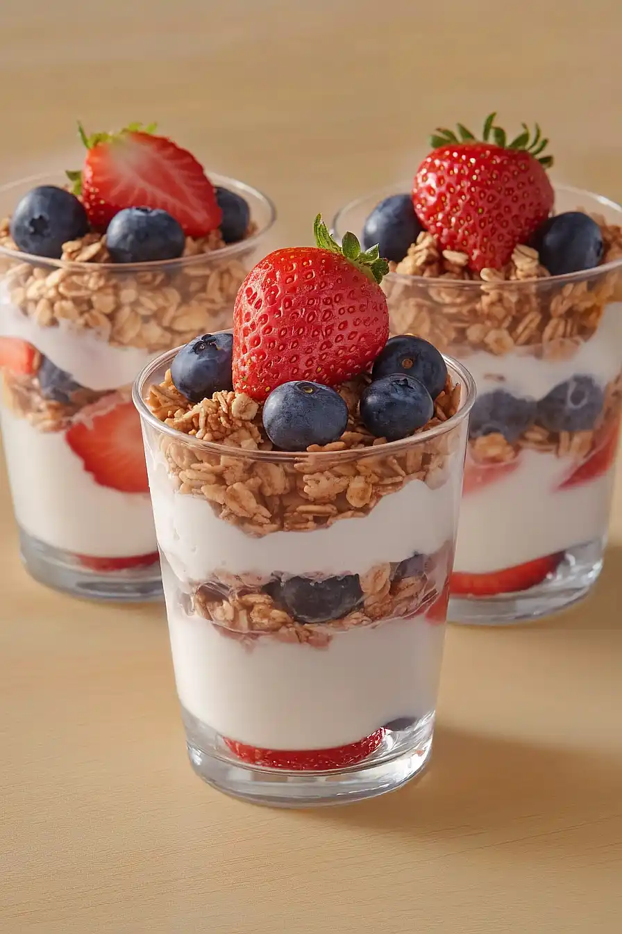 fruit and yogurt parfaits