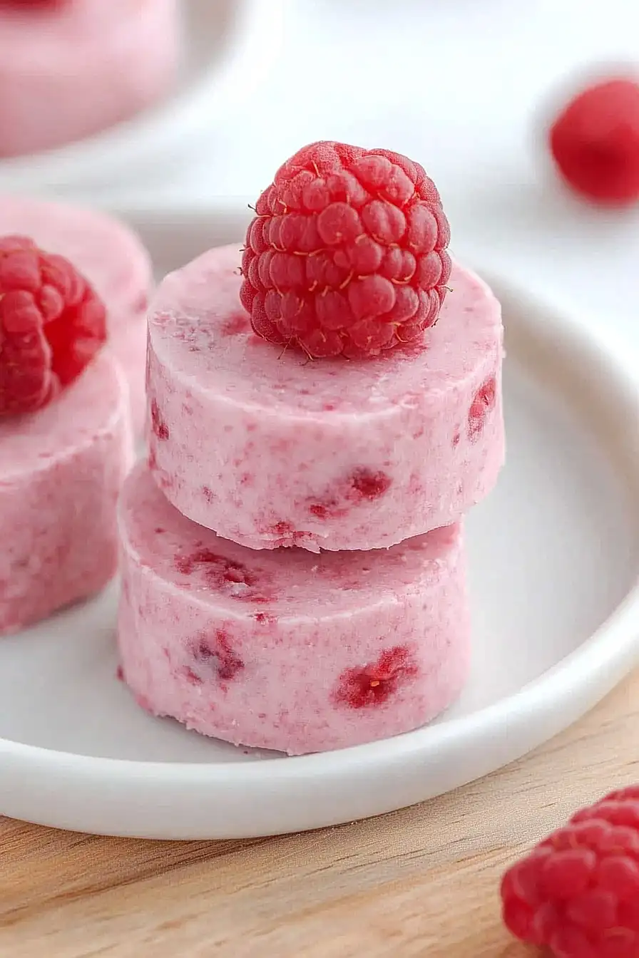 raspberry yogurt bites