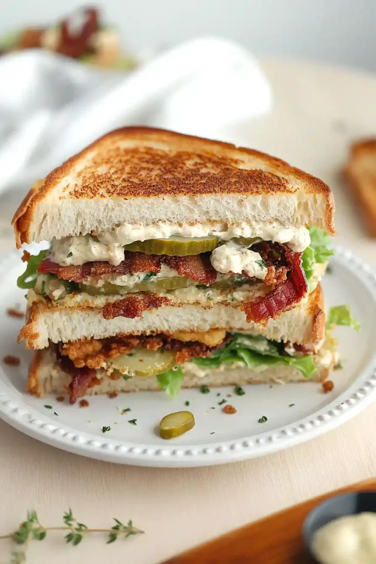 fried green tomato blt sandwich