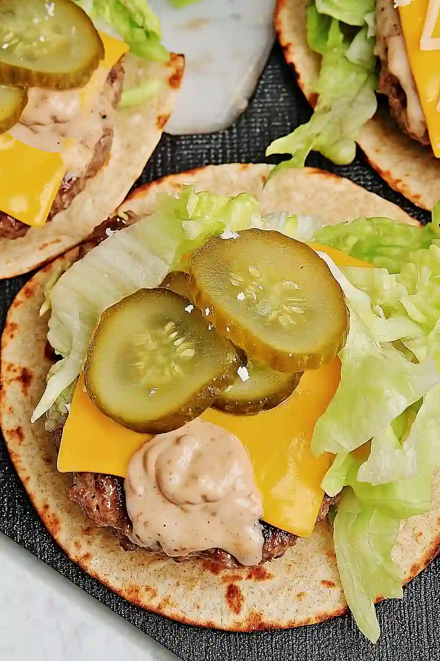 keto smash burger tacos