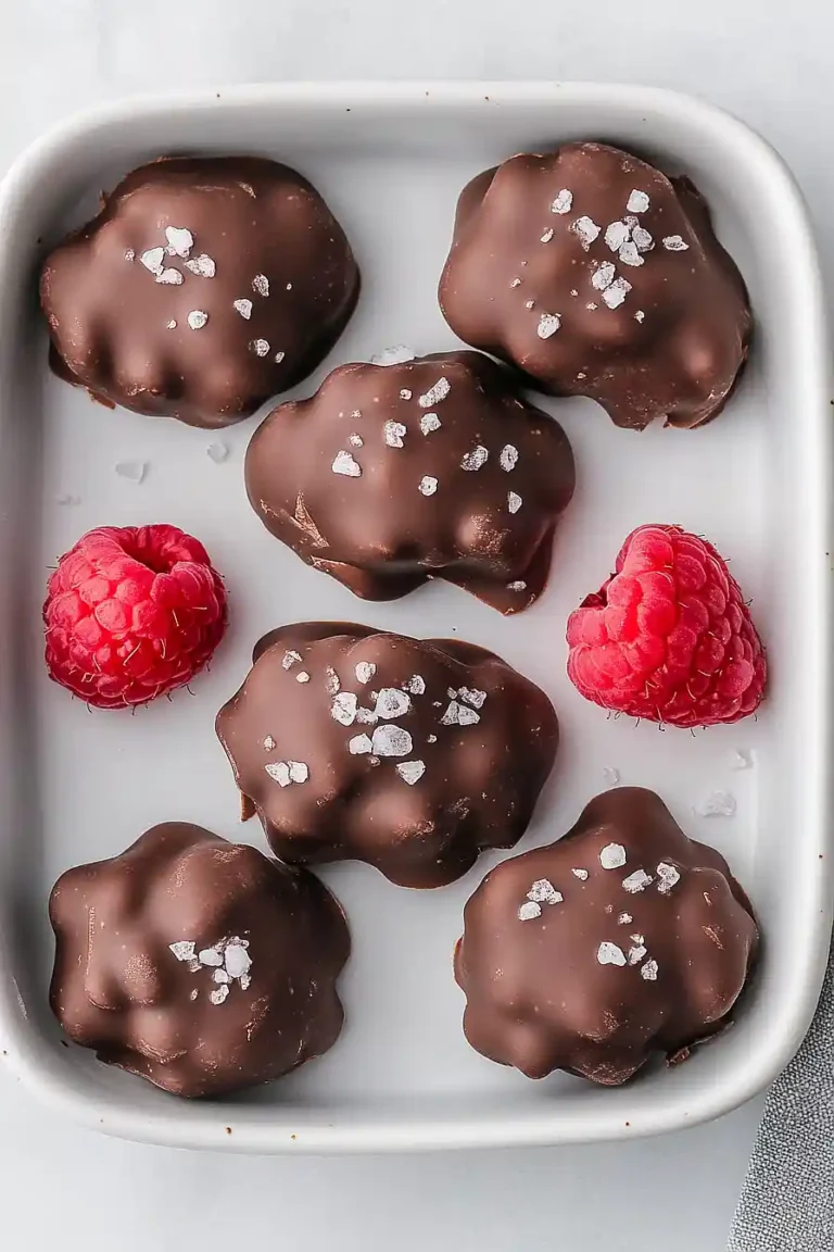 chocolate raspberry yogurt clusters