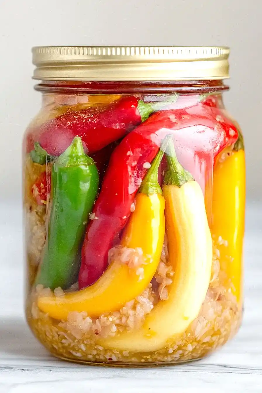 kraut stuffed banana peppers