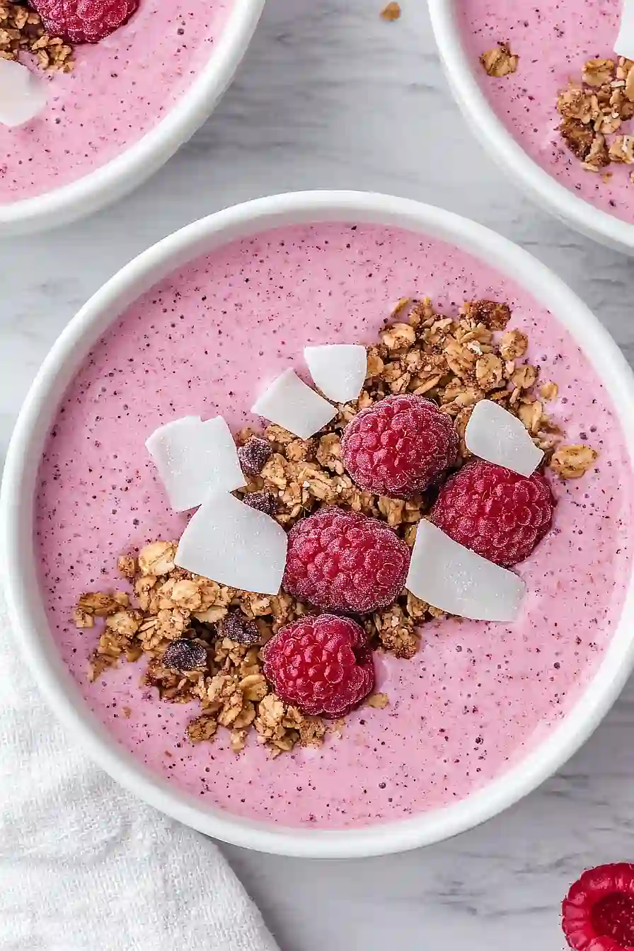 raspberry yogurt bowl