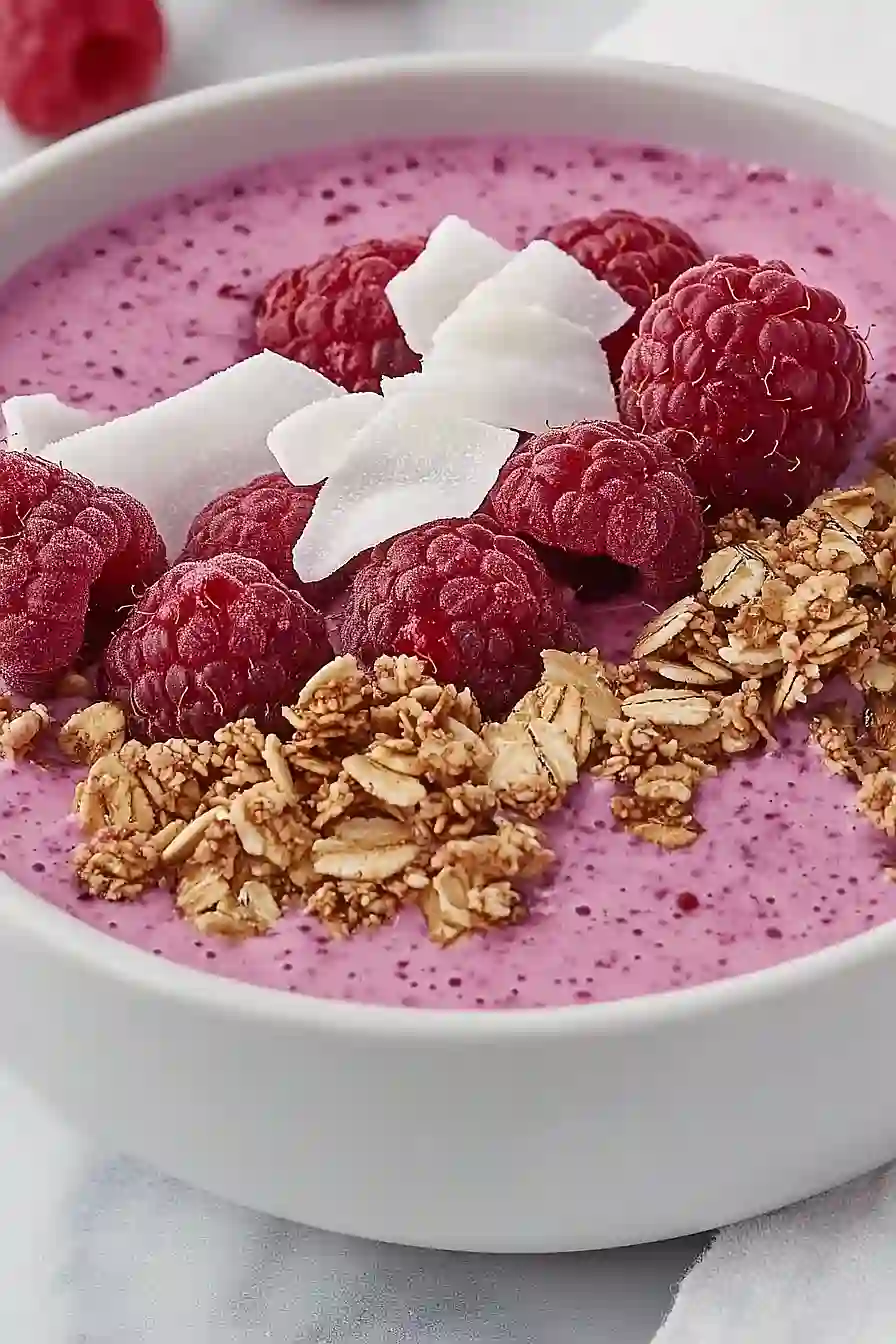 raspberry yogurt bowl