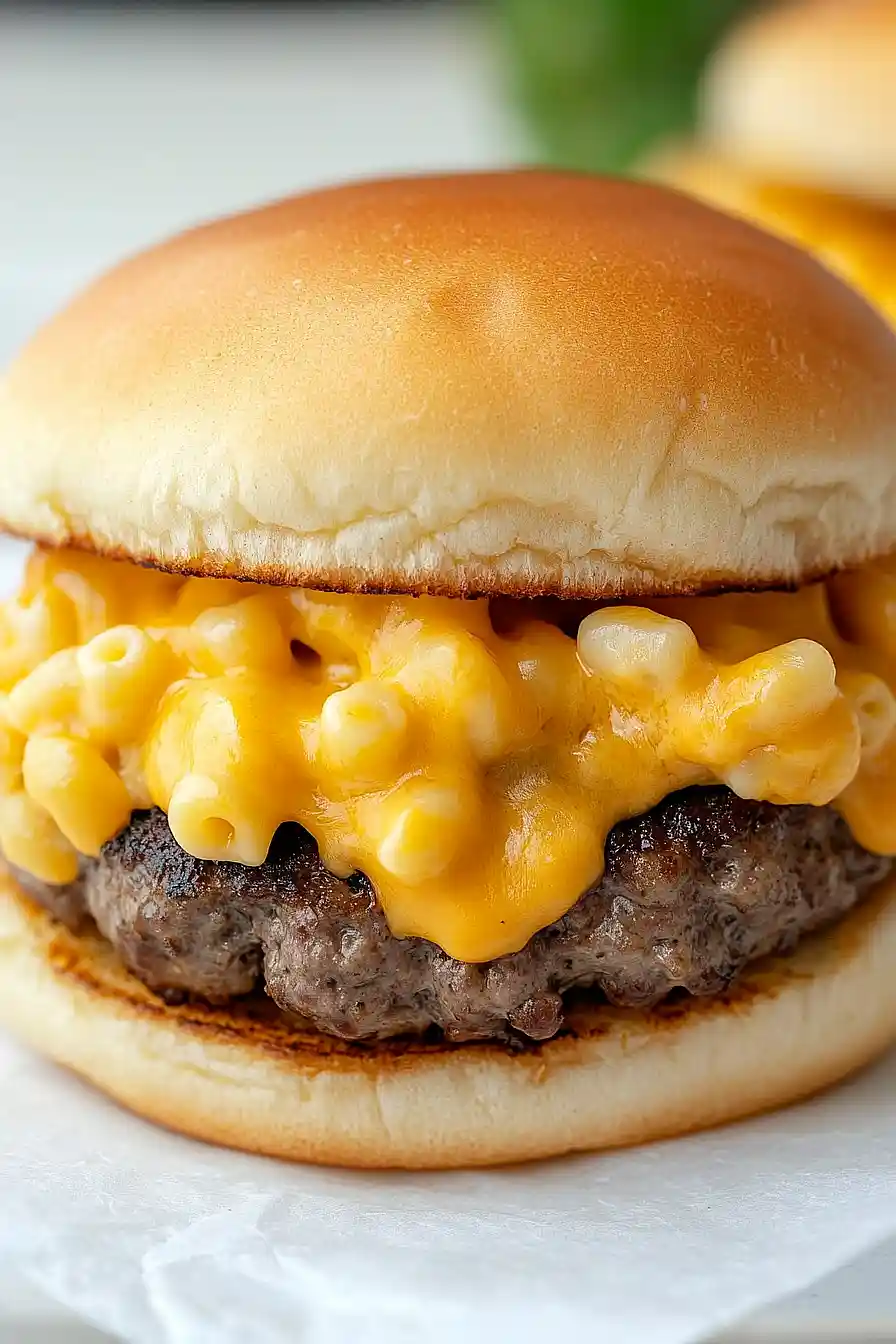 mac and cheese smash burger