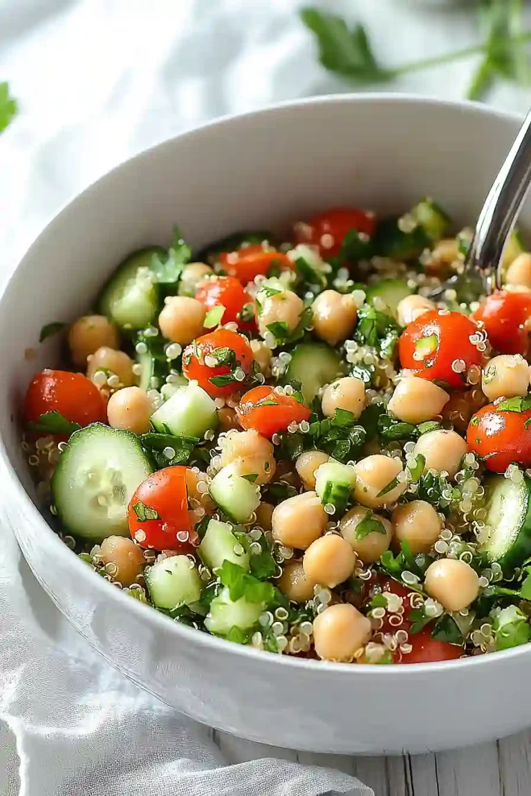 quinoa tabbouleh salad with chickpeas