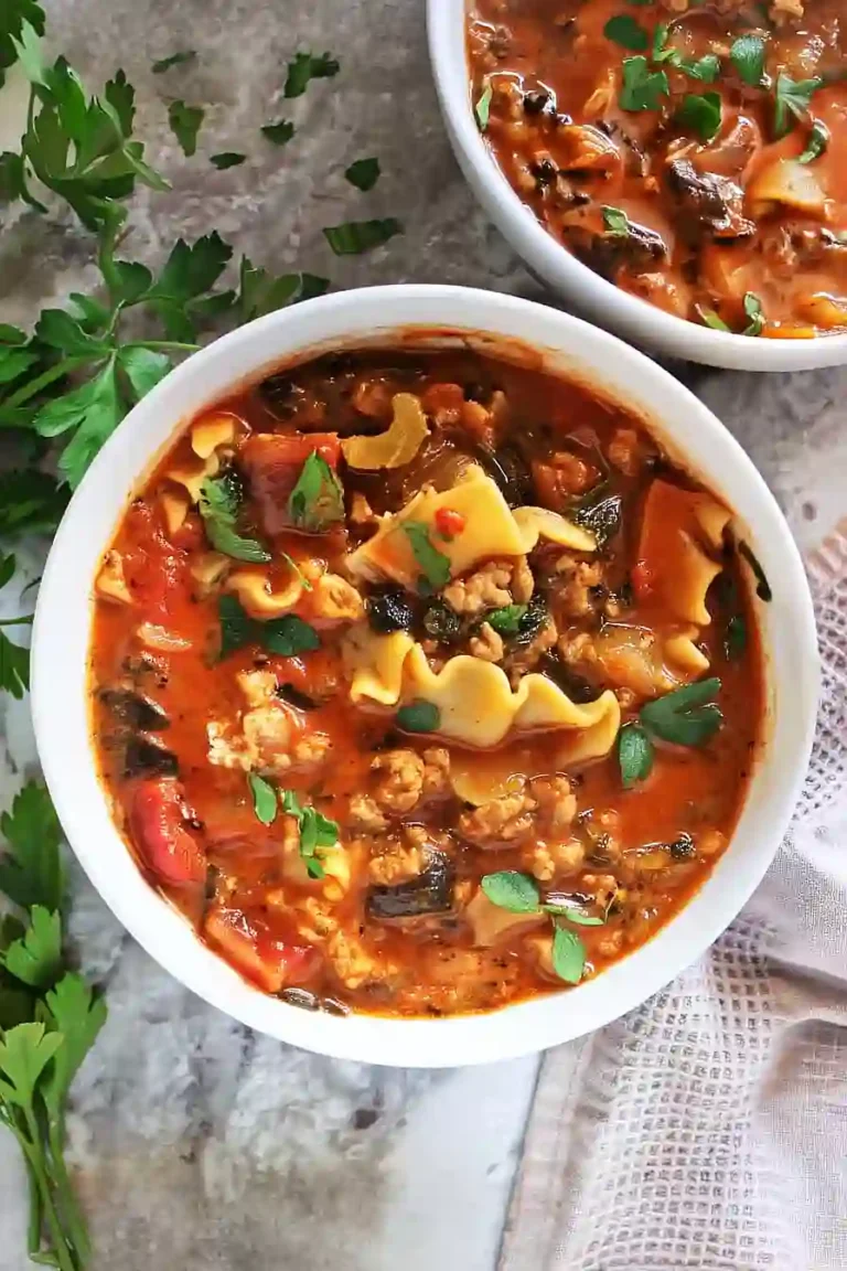chicken lasagna soup