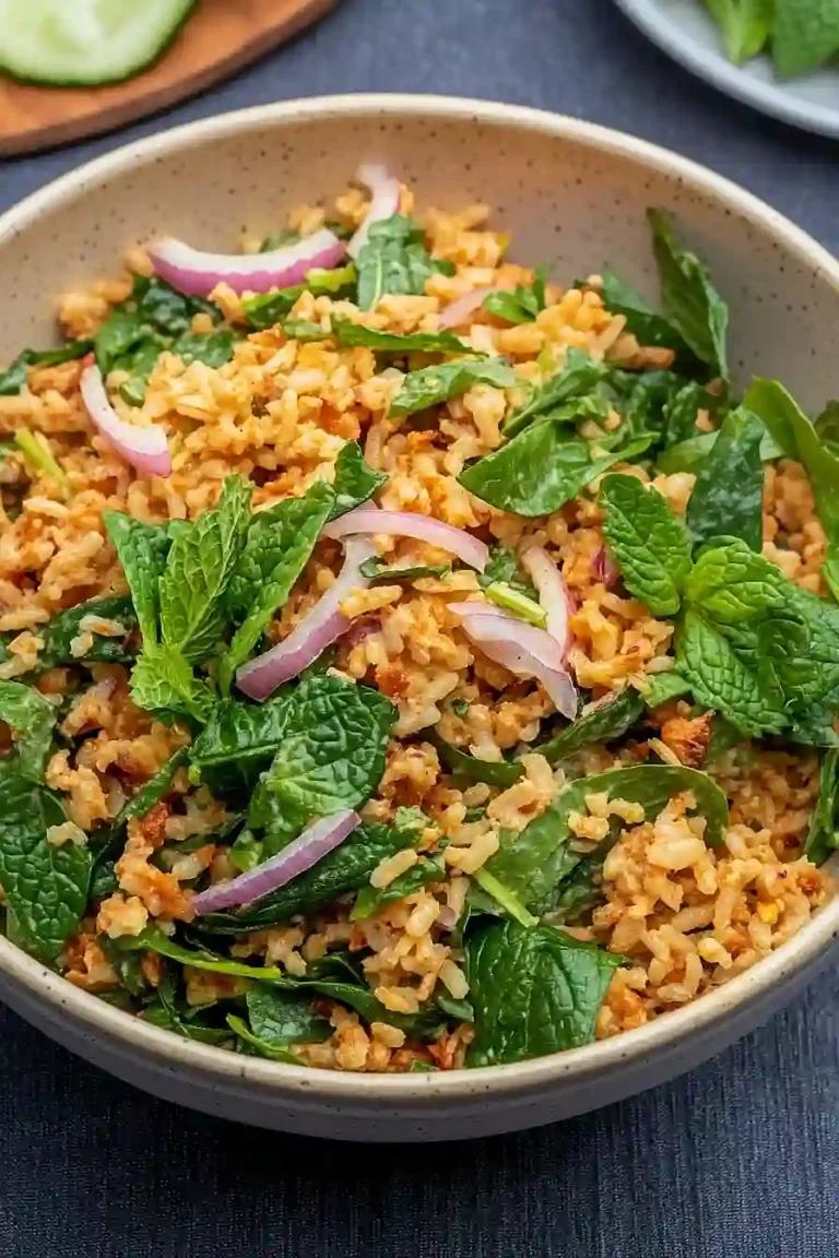 air fryer crispy rice salad