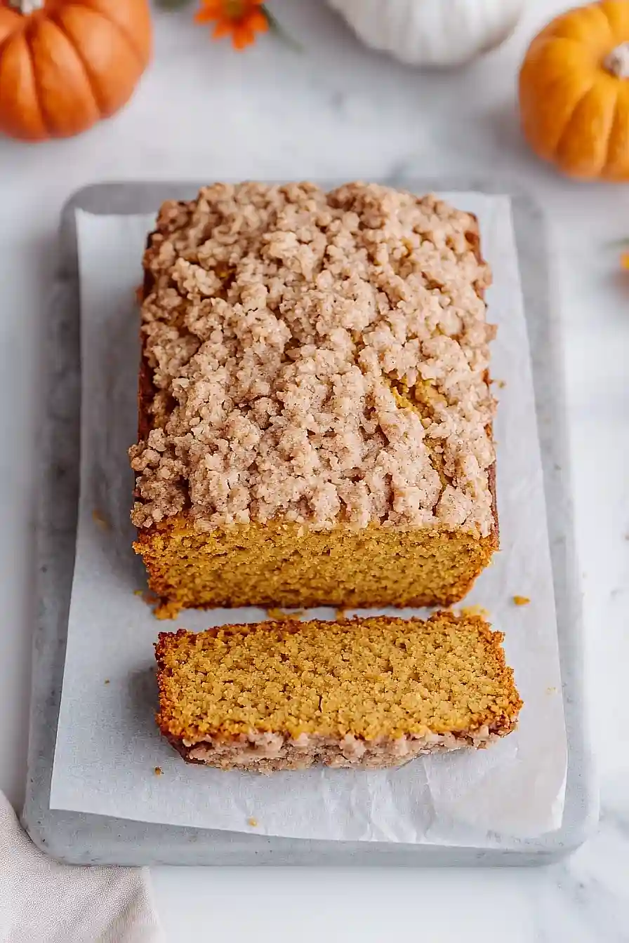 pumpkin coffee cake loaf