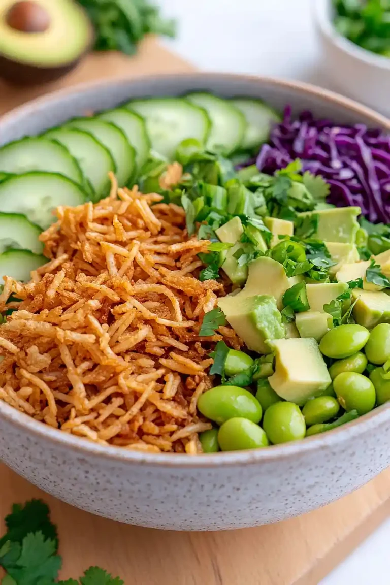 crispy rice salad with tahini dressing