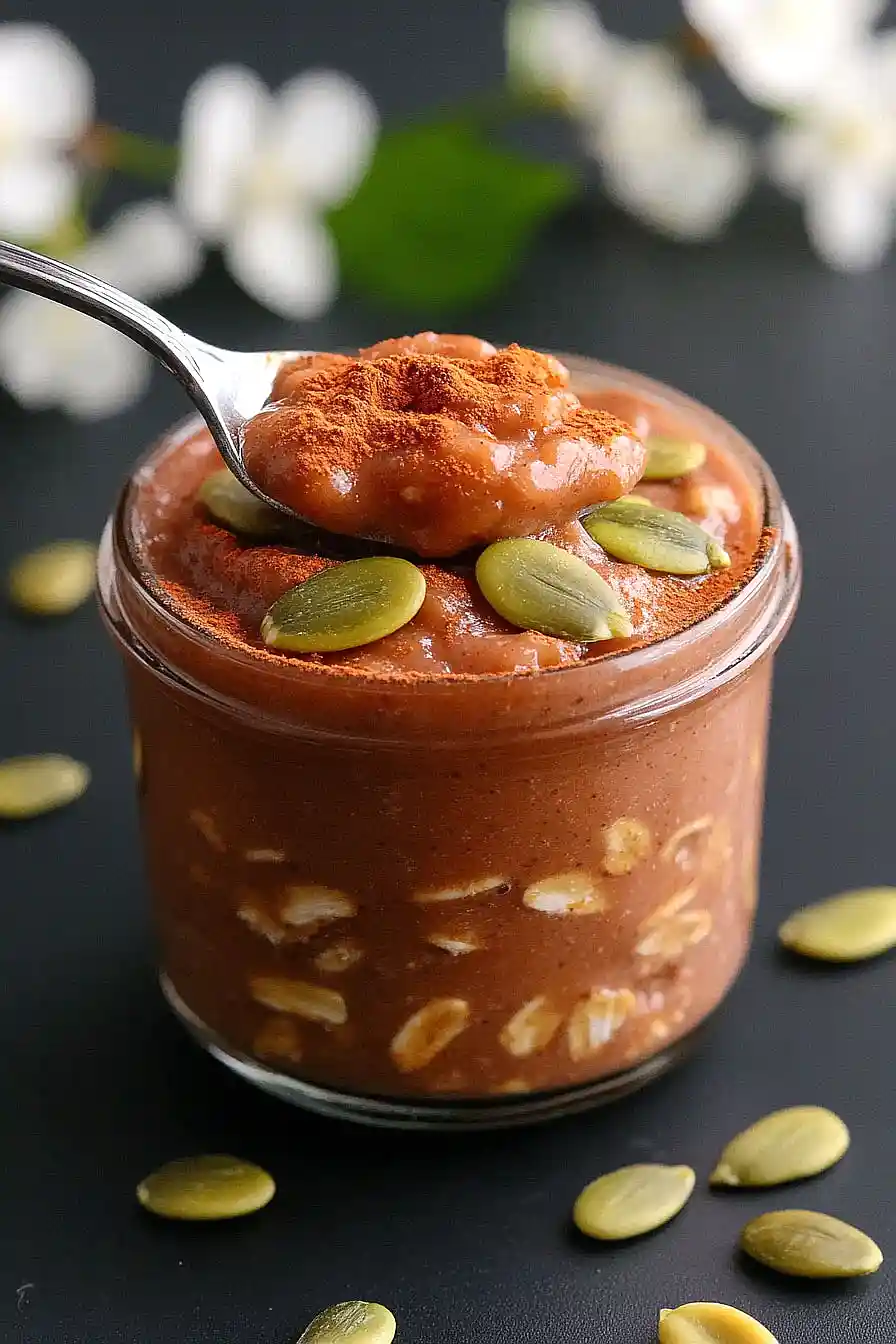 chocolate pumpkin overnight oats