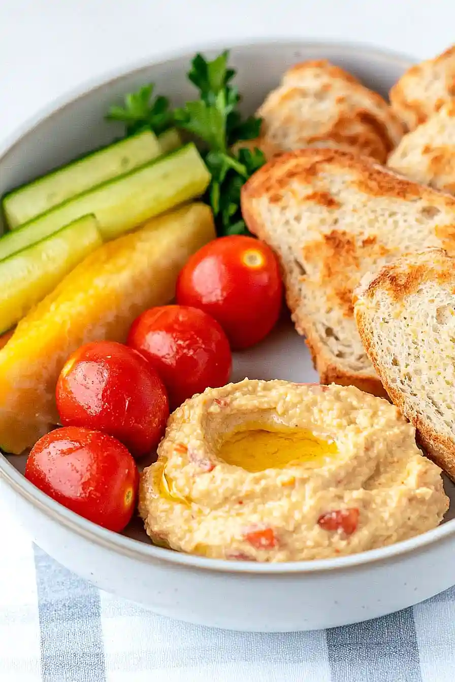 veggie sticks with hummus