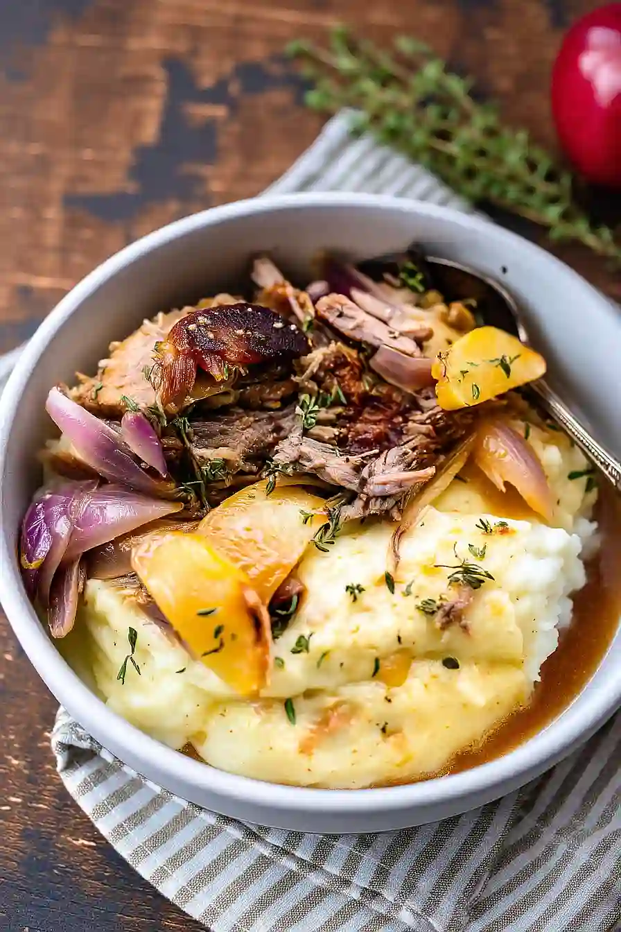 apple cider braised pork shoulder