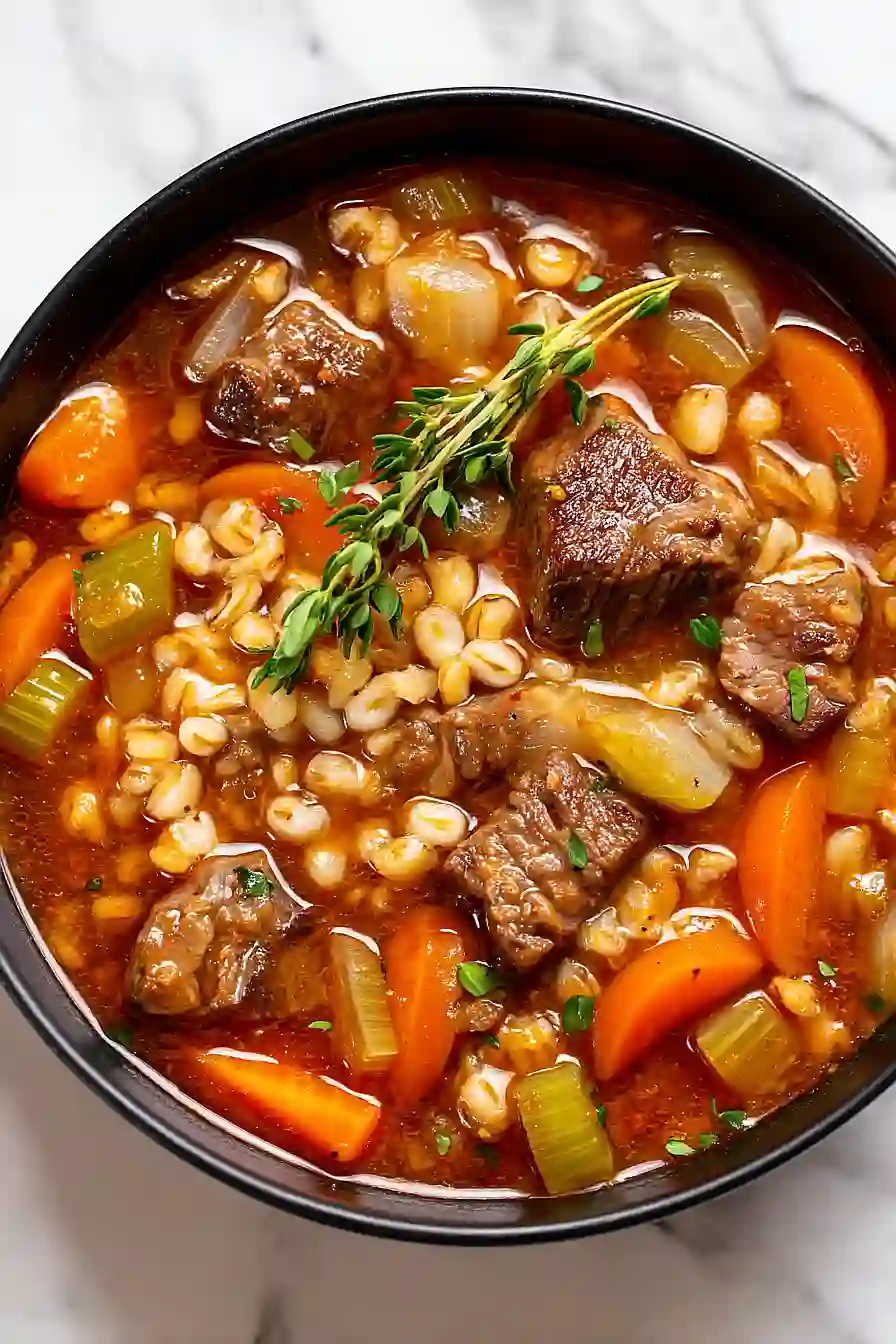 instant pot beef and barley soup