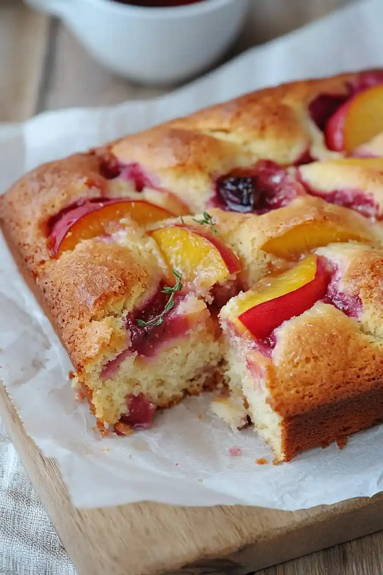 nectarine olive oil cake