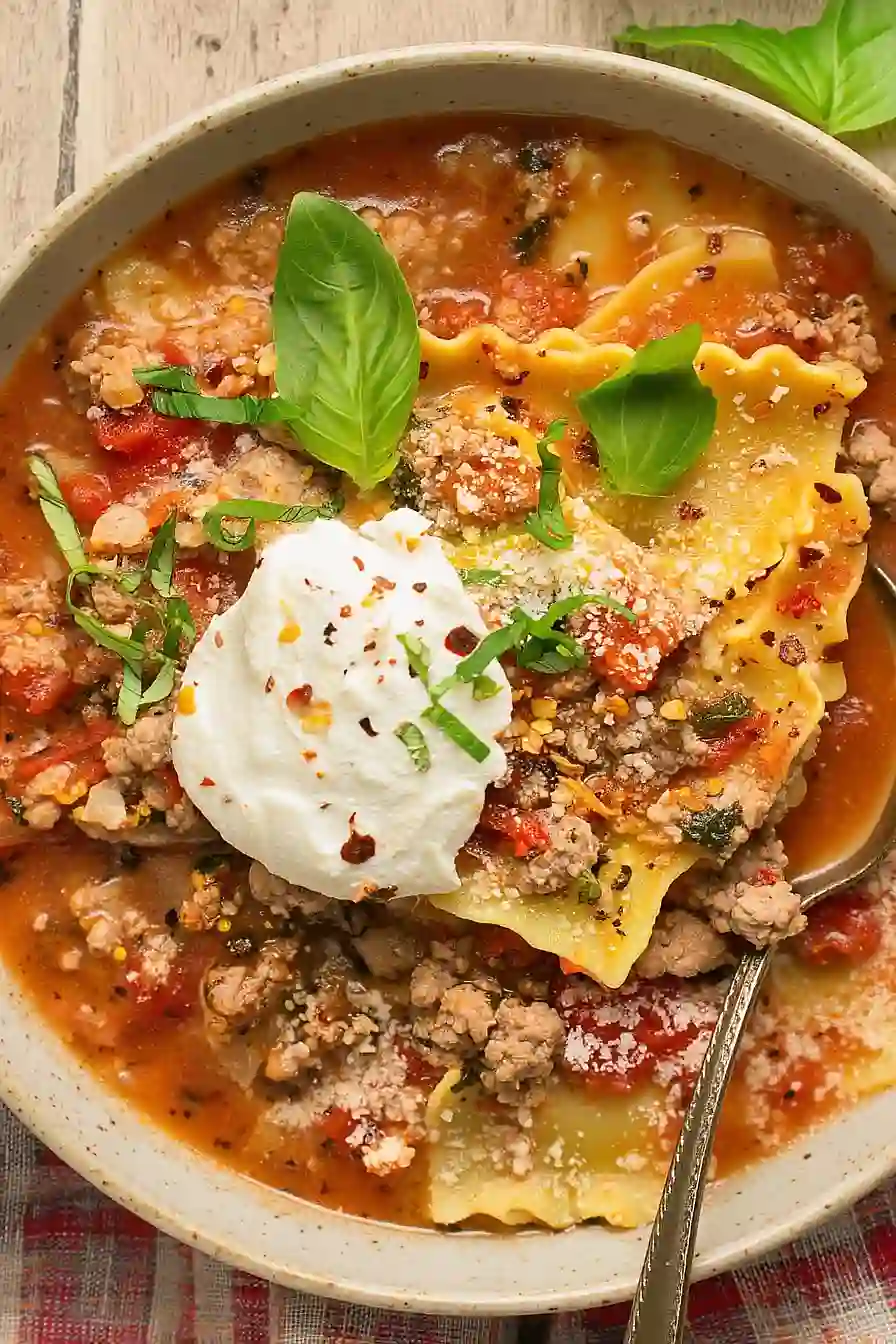 turkey lasagna soup 