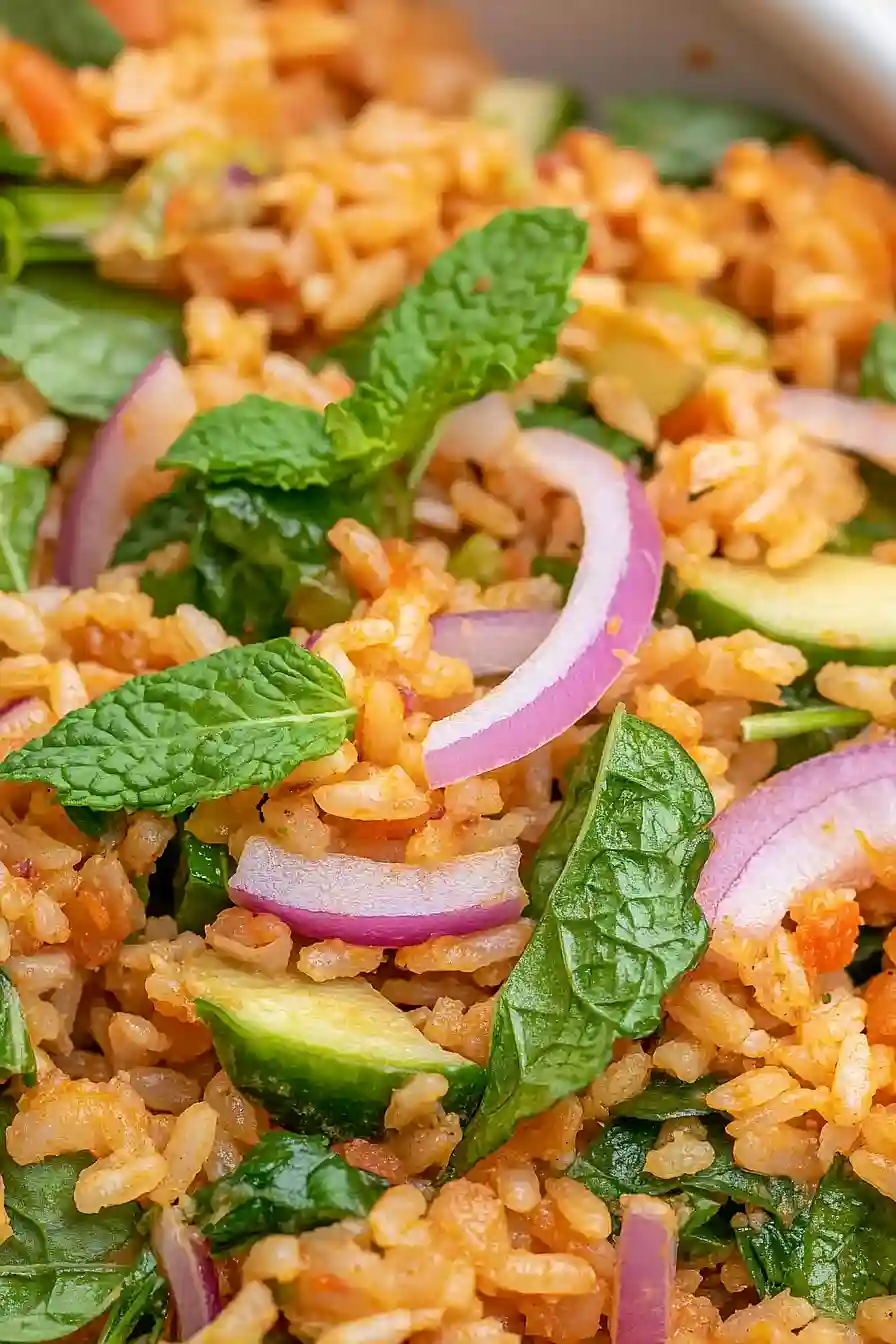air fryer crispy rice salad