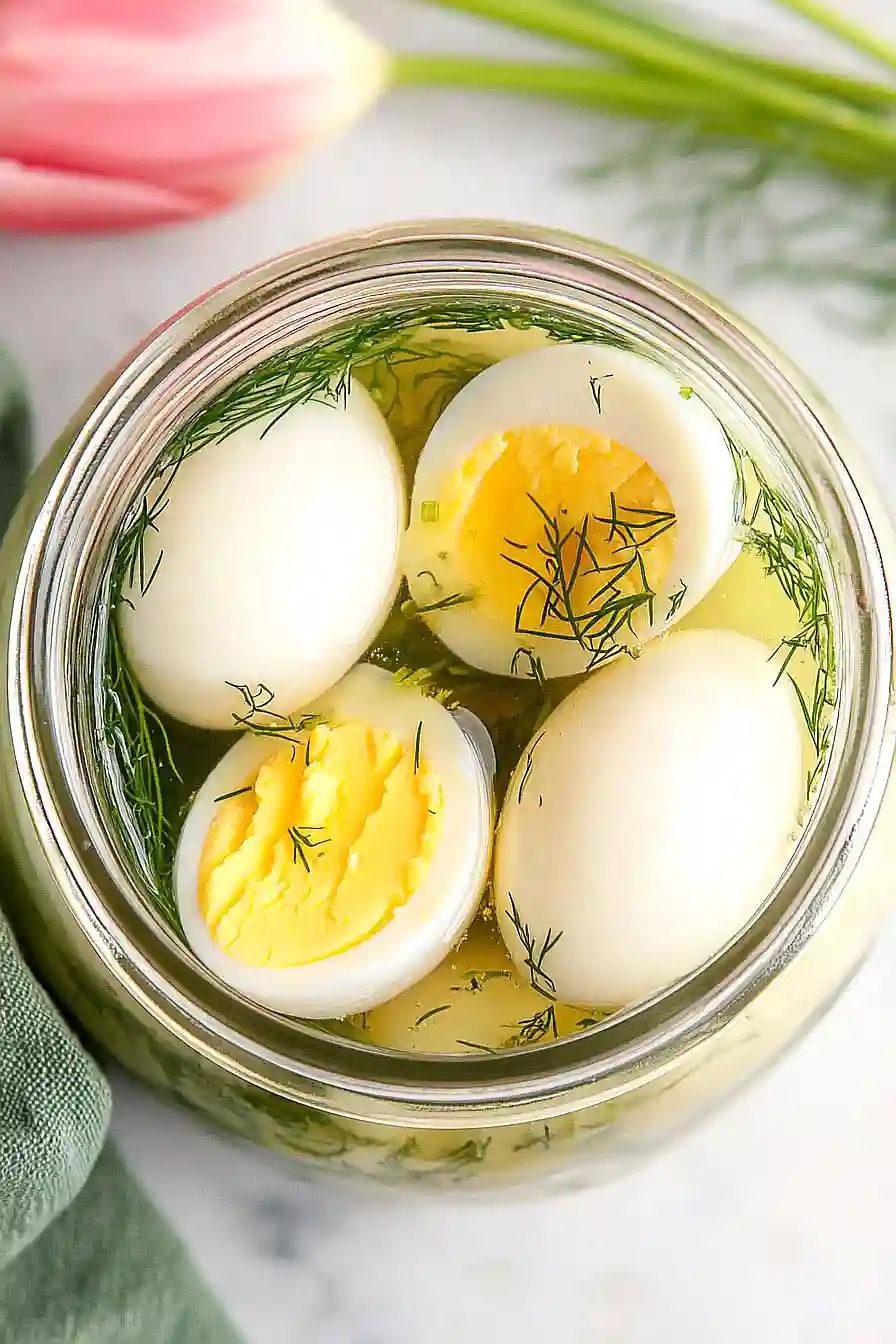 dill pickle hard boiled eggs