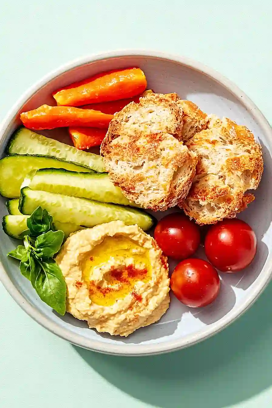 veggie sticks with hummus