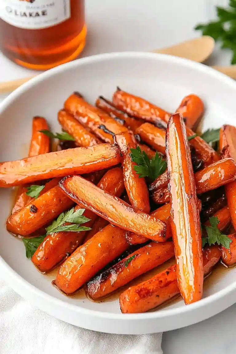 roasted maple glazed carrots