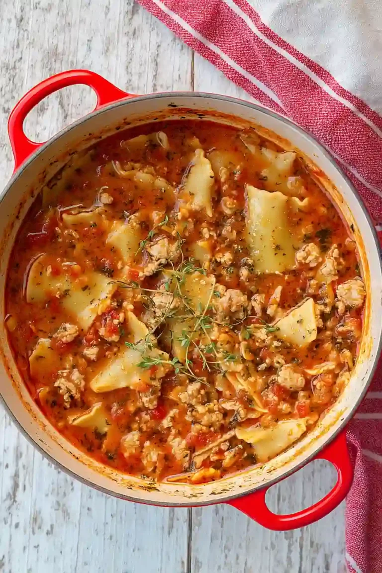 turkey lasagna soup