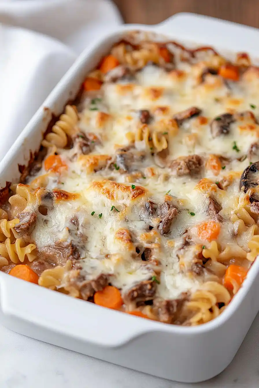 roast beef and noodle casserole