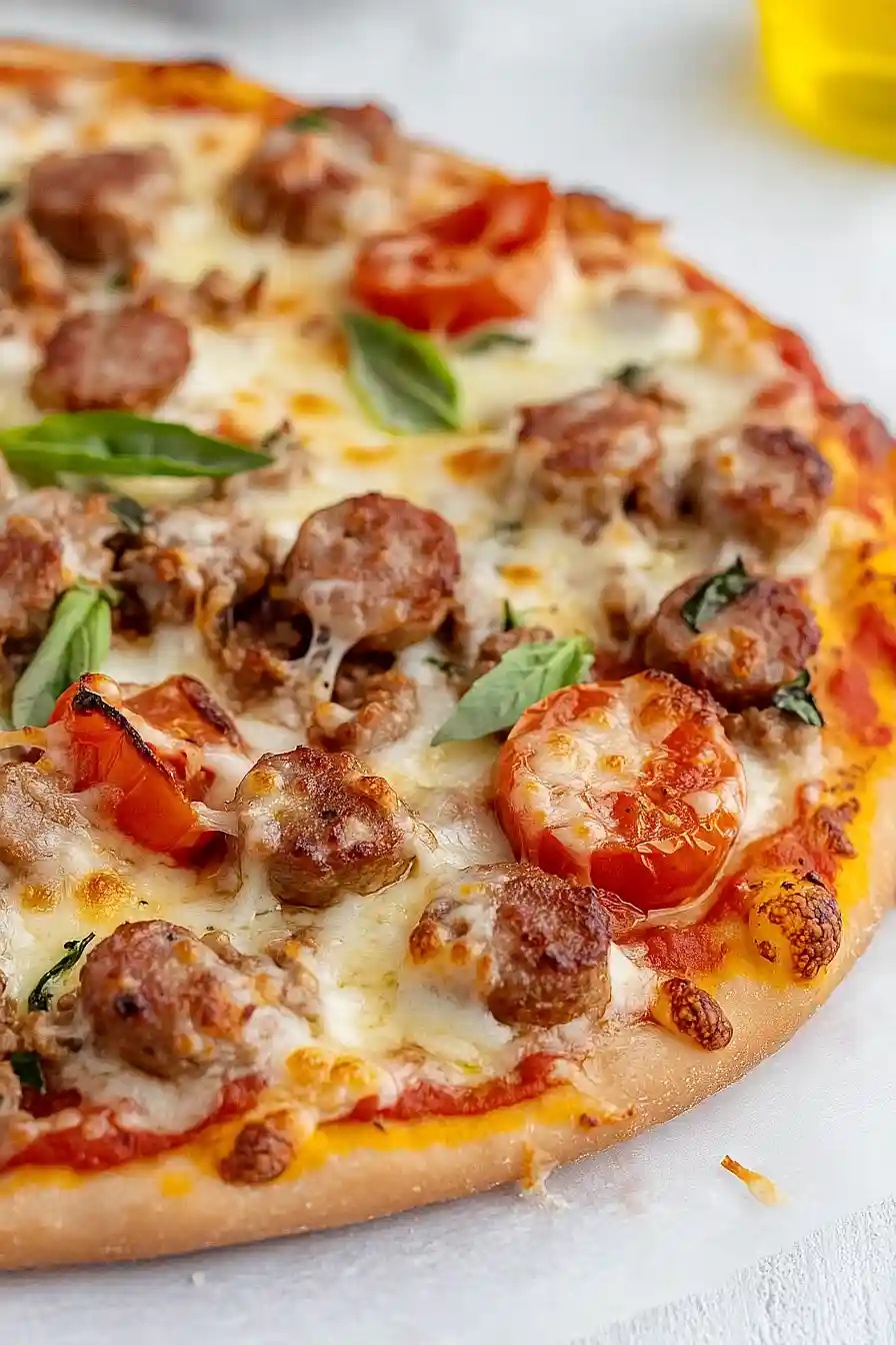 pork sausage pizza