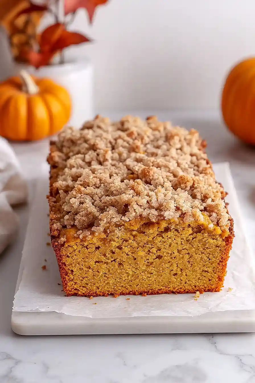 pumpkin coffee cake loaf