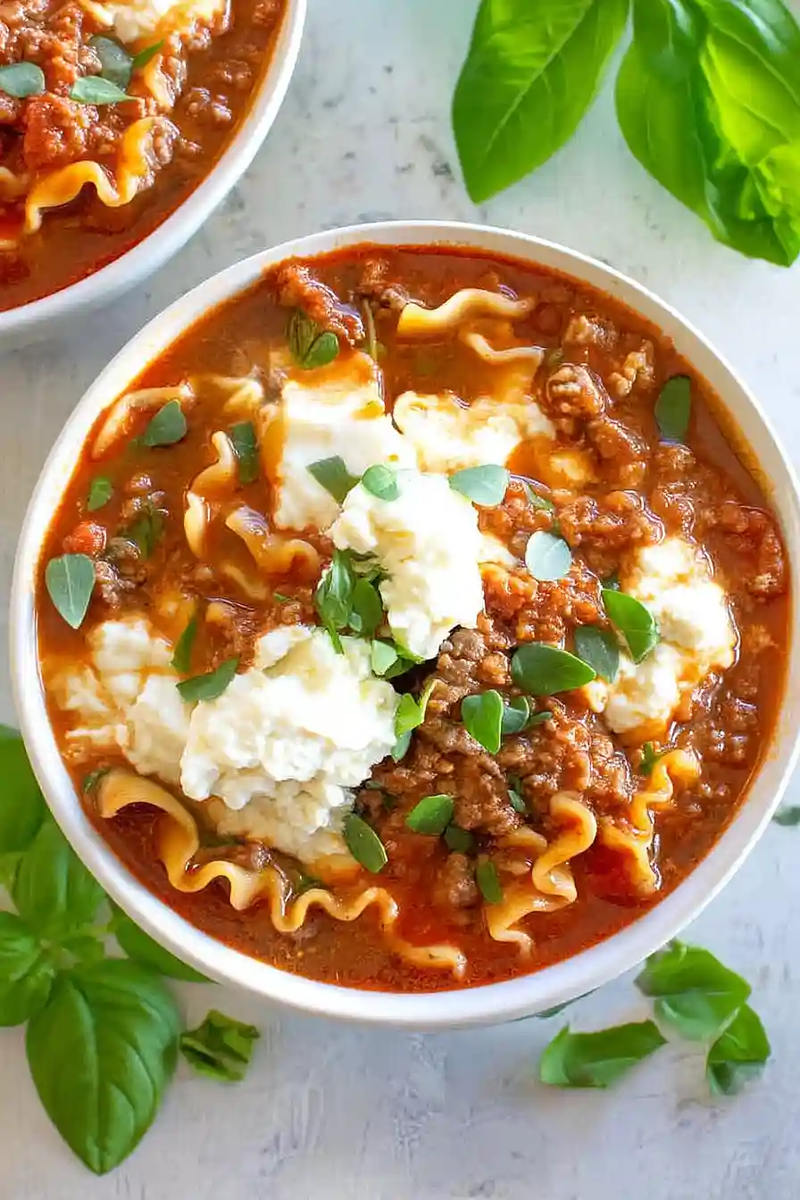 lasagna soup with ricotta