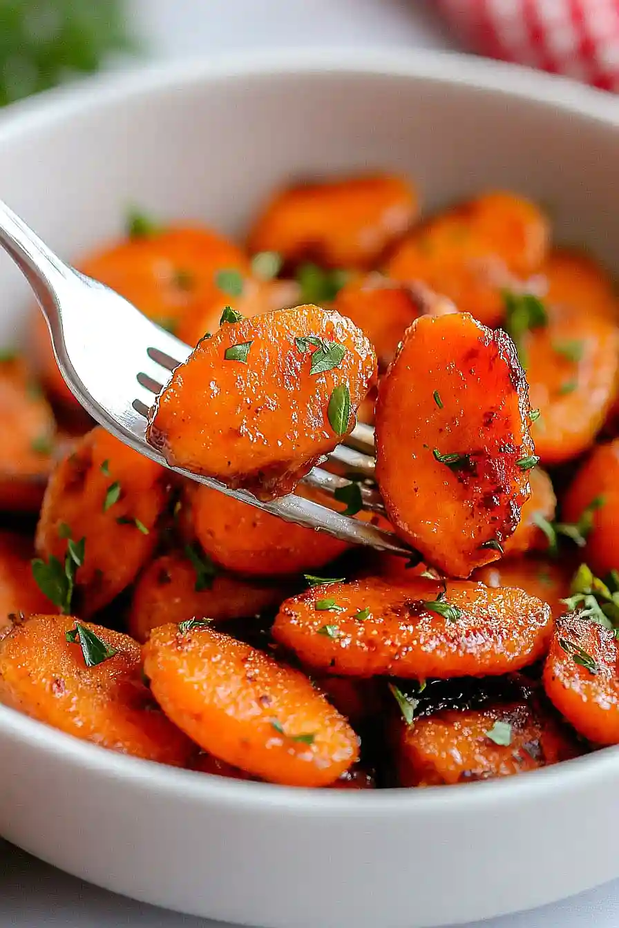 air fryer maple glazed carrots