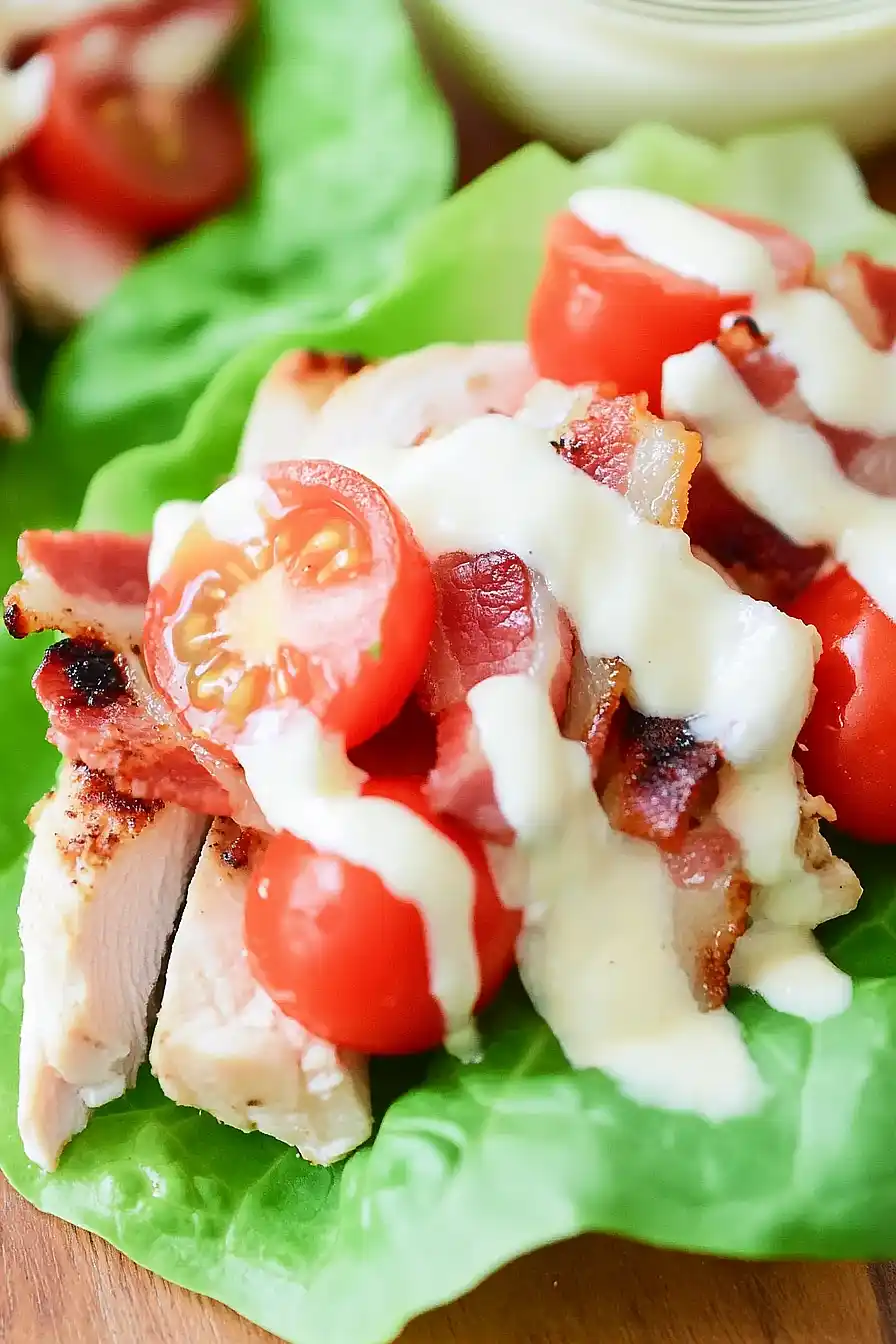 honey mustard chicken lettuce wraps