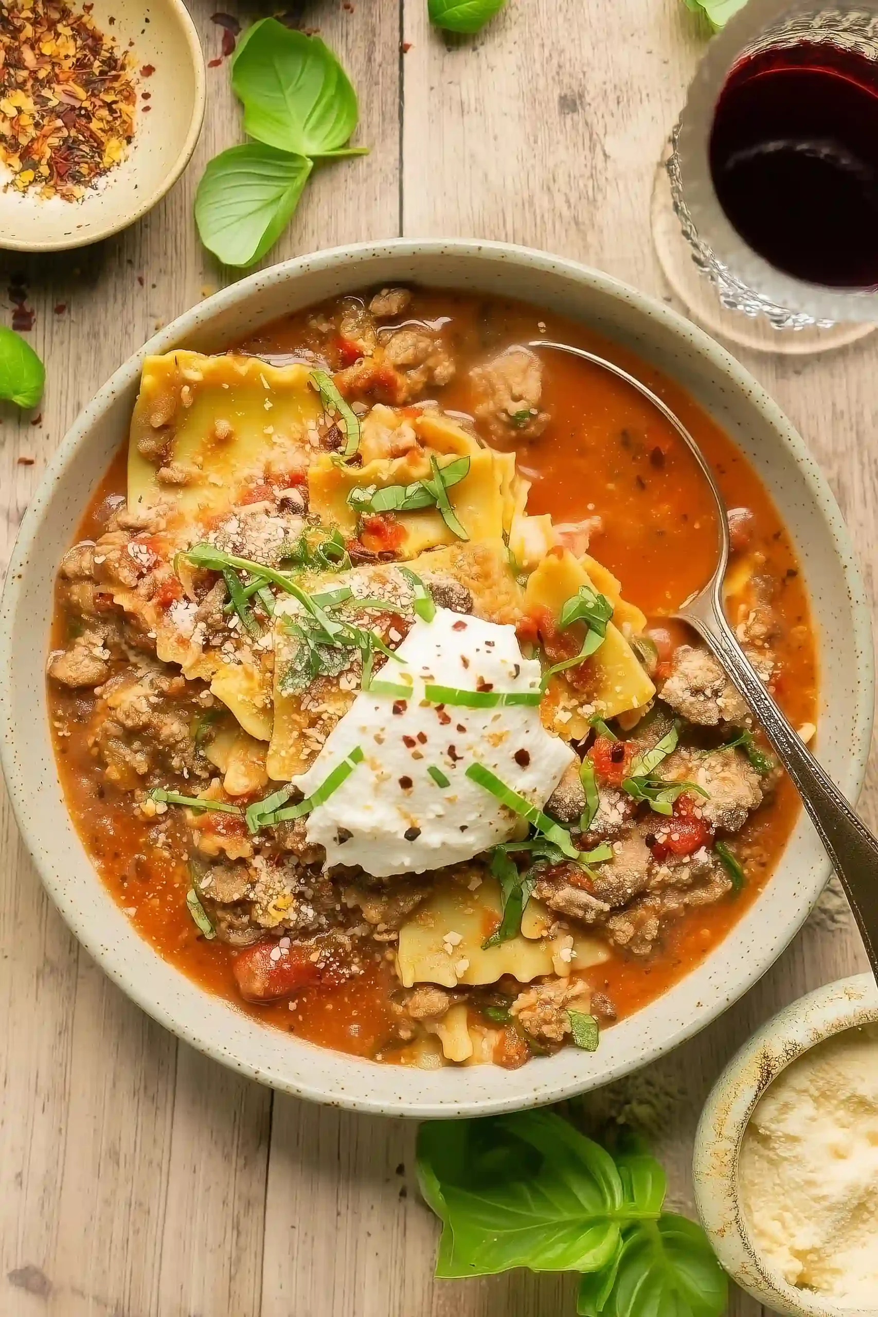 turkey lasagna soup 
