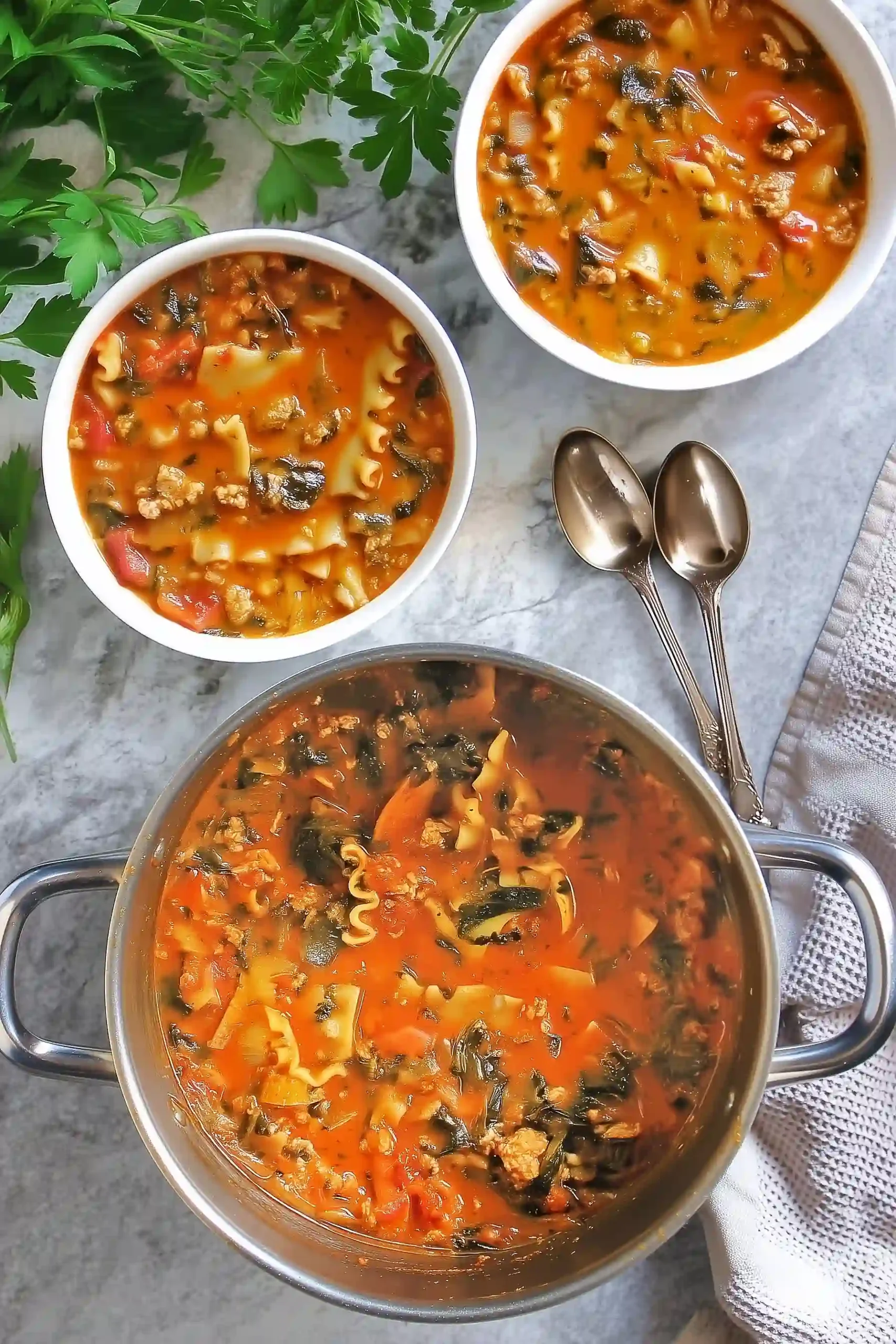 chicken lasagna soup 