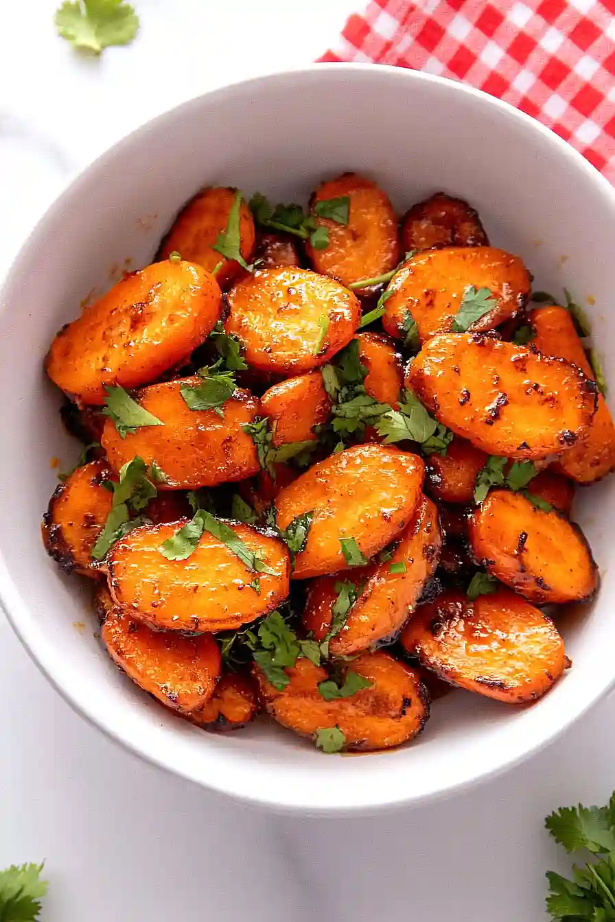 air fryer maple glazed carrots