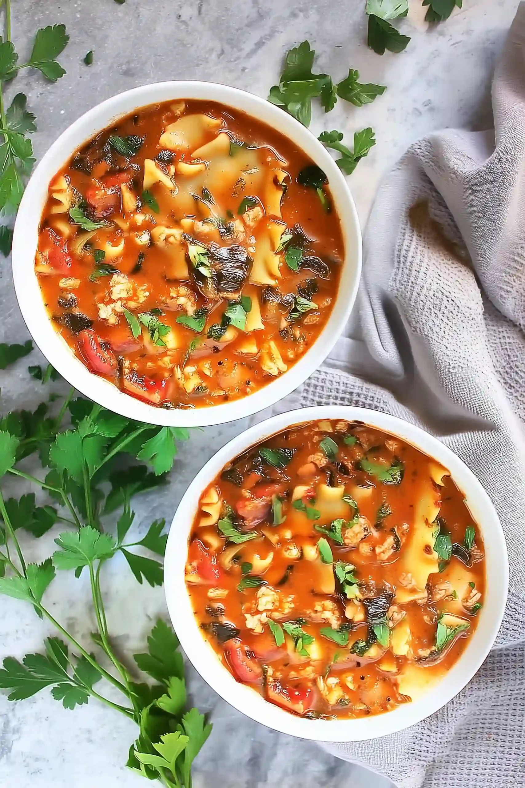 chicken lasagna soup 