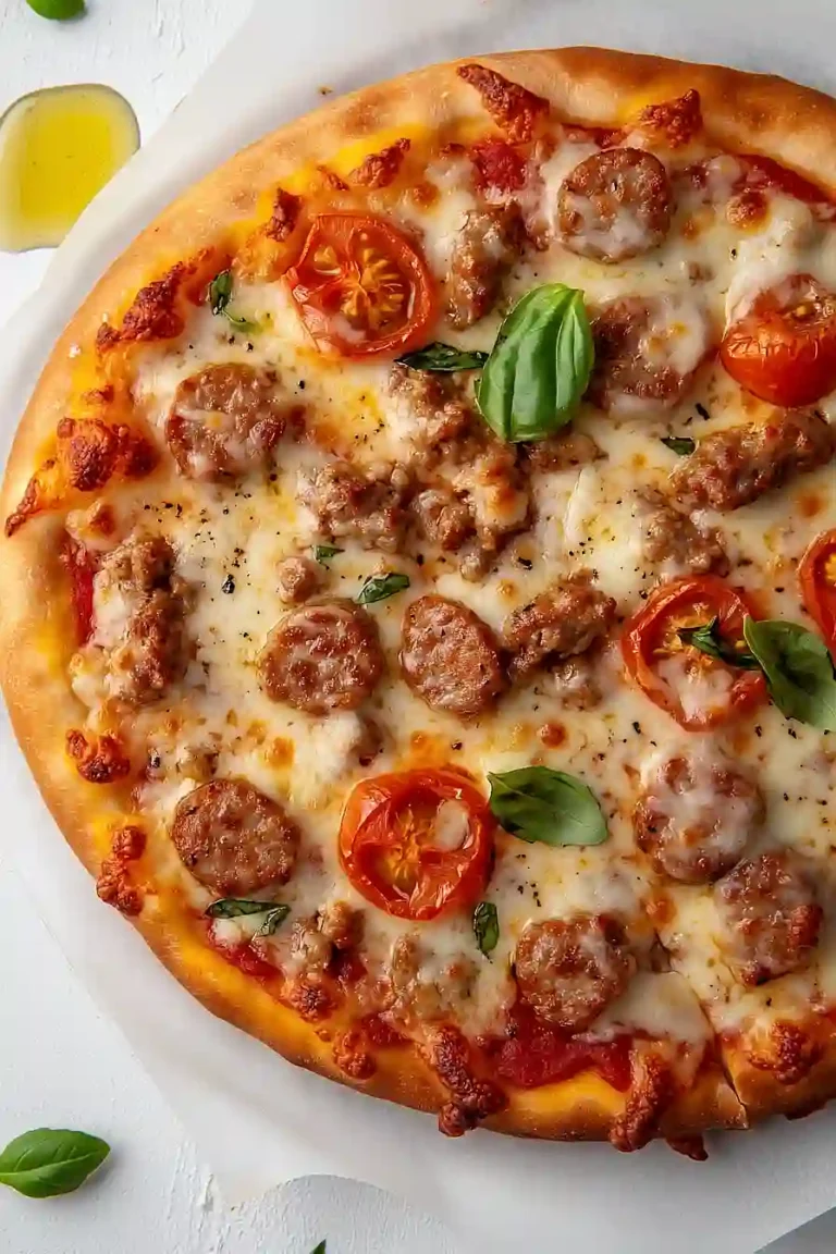 pork sausage pizza