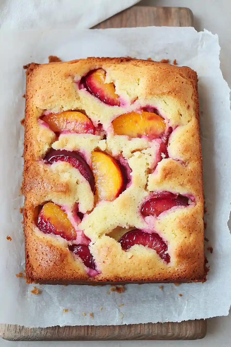 nectarine olive oil cake