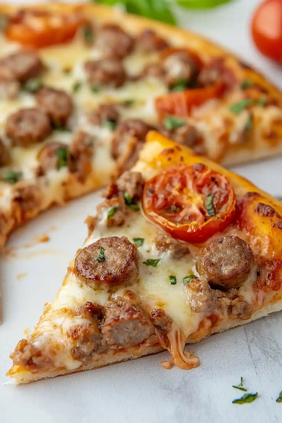 pork sausage pizza