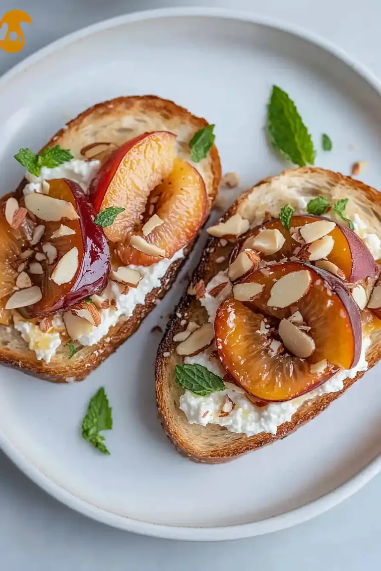 nectarine ricotta toast