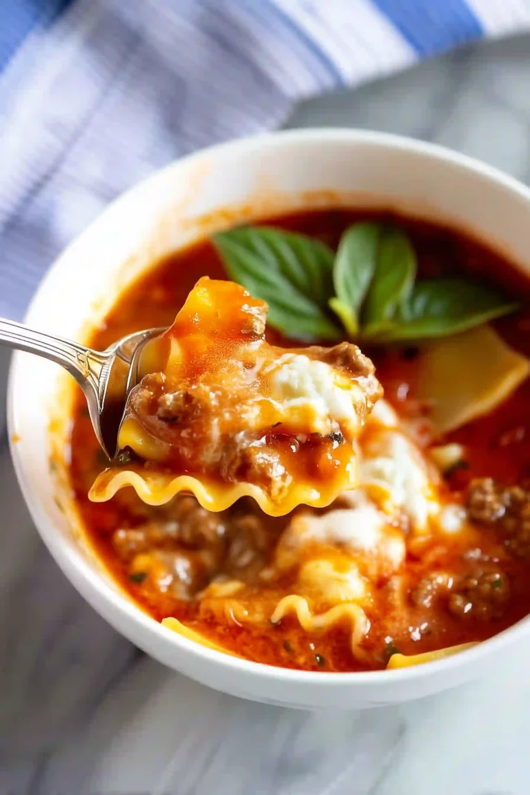 lasagna soup with sausage and ground beef