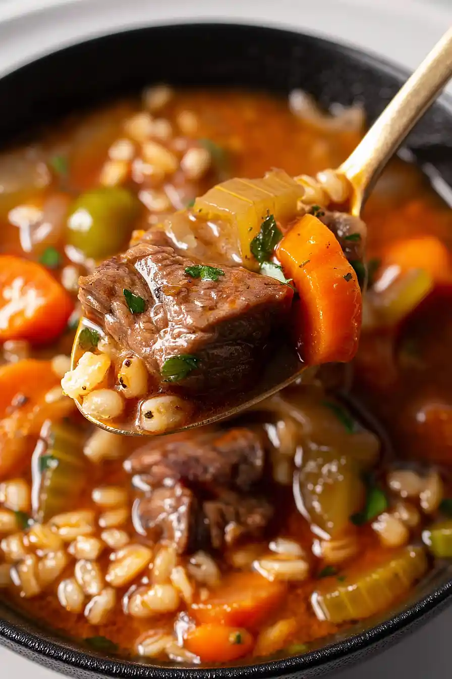 instant pot beef and barley soup