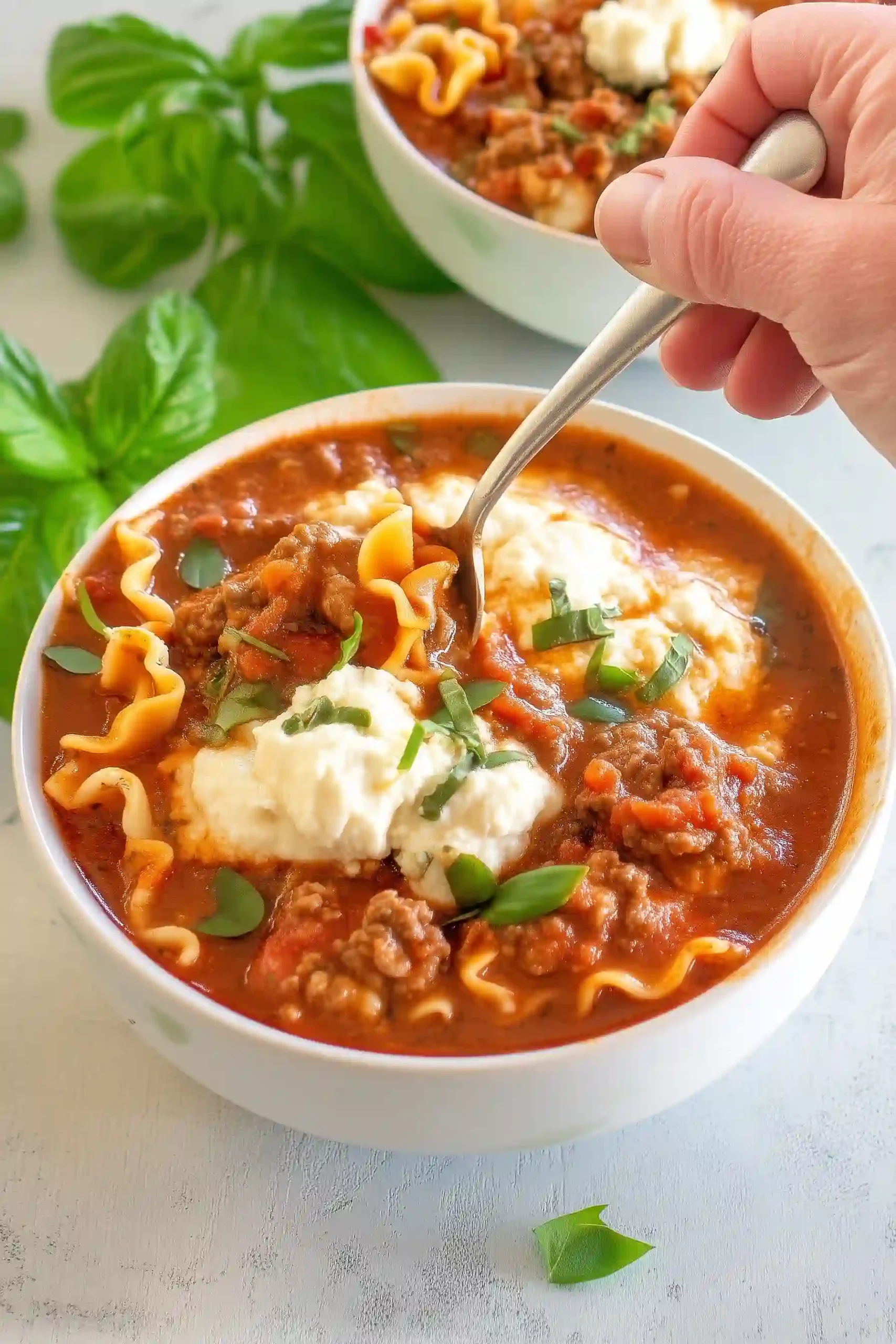 lasagna soup with ricotta